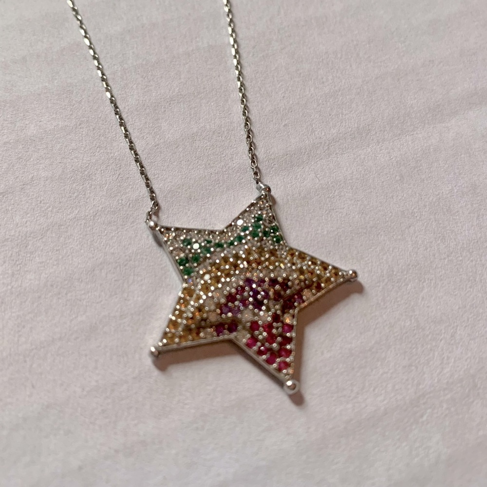 Rainbow Dimond star necklace - Picture 16 of 16